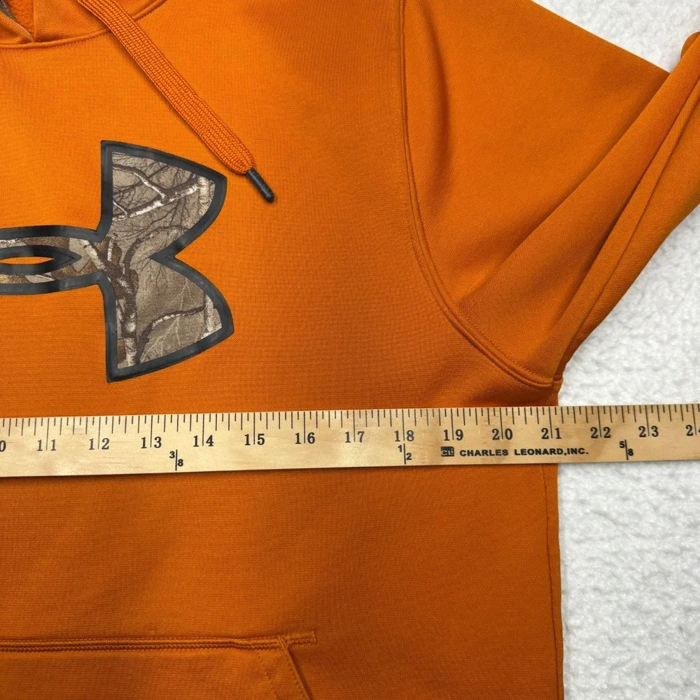 Under Armour Storm Orange and Camo Hoodie Sweater Hunting Men's Size Small - Picture 6 of 11